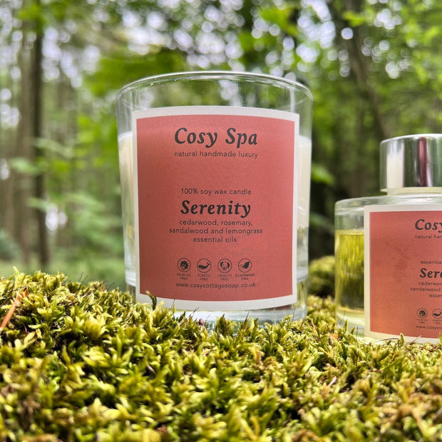 300ml Cosy Spa Exclusive Essential Oil Blend Soy Wax Candles - Cosy Cottage Soap