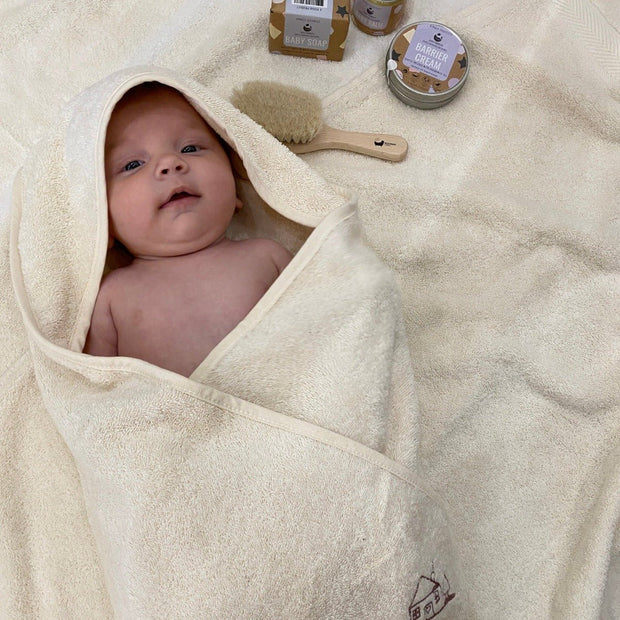Cosy Cuddles Organic Cotton Hooded Towel - Cosy Cottage Soap