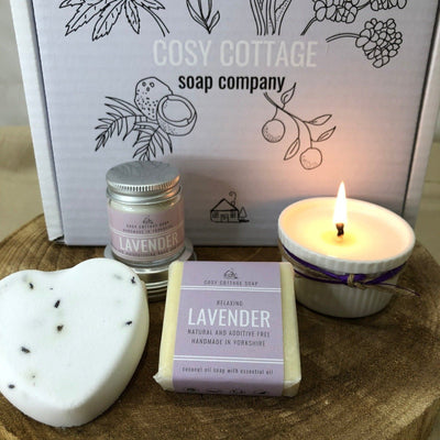 Lavender Bath & Body Gift Box - Blissful Bathtime - Cosy Cottage Soap