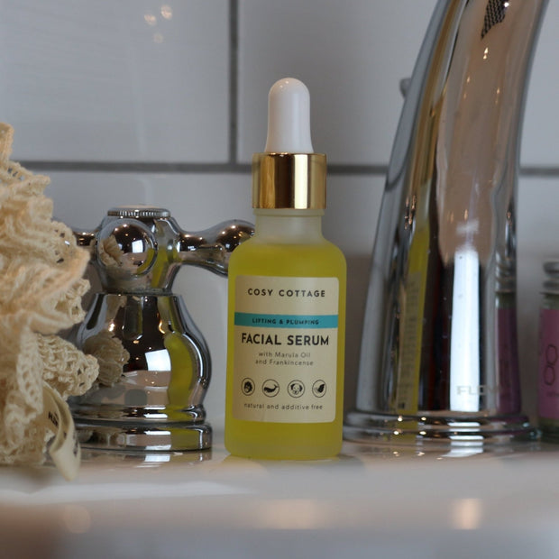 Marula & Frankincense Facial Serum - Lifting & Plumping - Cosy Cottage Soap