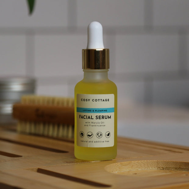 Marula & Frankincense Facial Serum - Lifting & Plumping - Cosy Cottage Soap