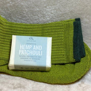Men's Hempseed Oil & Patchouli Soap & Woollen Sock Set - Cosy Cottage Soap