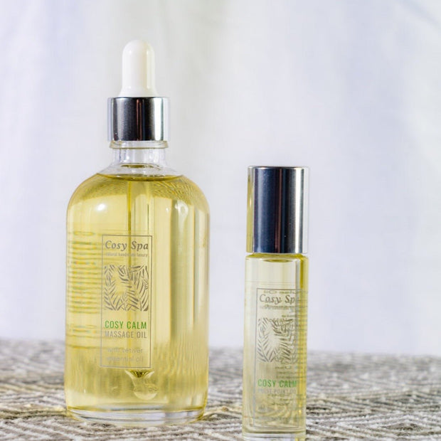 Natural Massage Oils in Two Exclusive Essential Oil Blends - Cosy Cottage Soap