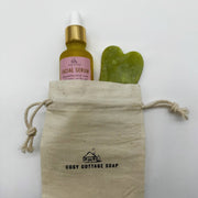 Natural Skin Serum with Rosehip & Raspberry Leaf Oils & Optional Gua Sha - Cosy Cottage Soap