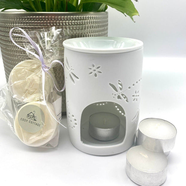 Relaxing Boxed Melt & Burner Set (top - up melts available) - Cosy Cottage Soap