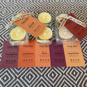 Small Cosy Spa Candles Packs of Two in Seven Essential Oil Fragrances - Cosy Cottage Soap