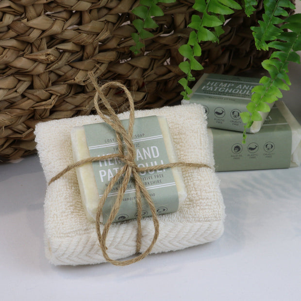 Soap & Cotton Cloth Gift Set - Cosy Cottage Soap