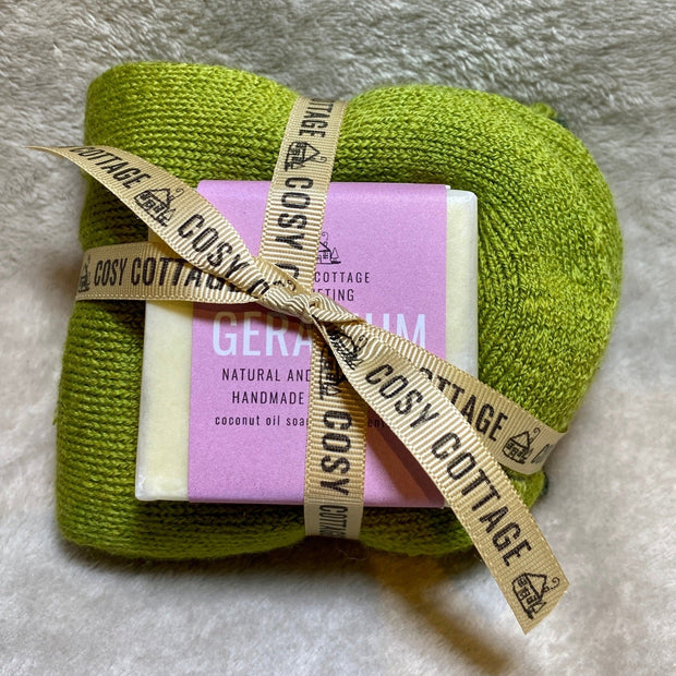 Soap & Snuggly Woollen Sock Gift Set - Cosy Cottage Soap