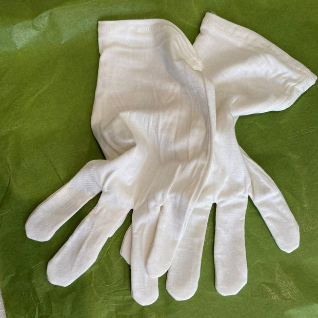 Unbleached Bamboo Gloves For Moisturising Hands - Cosy Cottage Soap